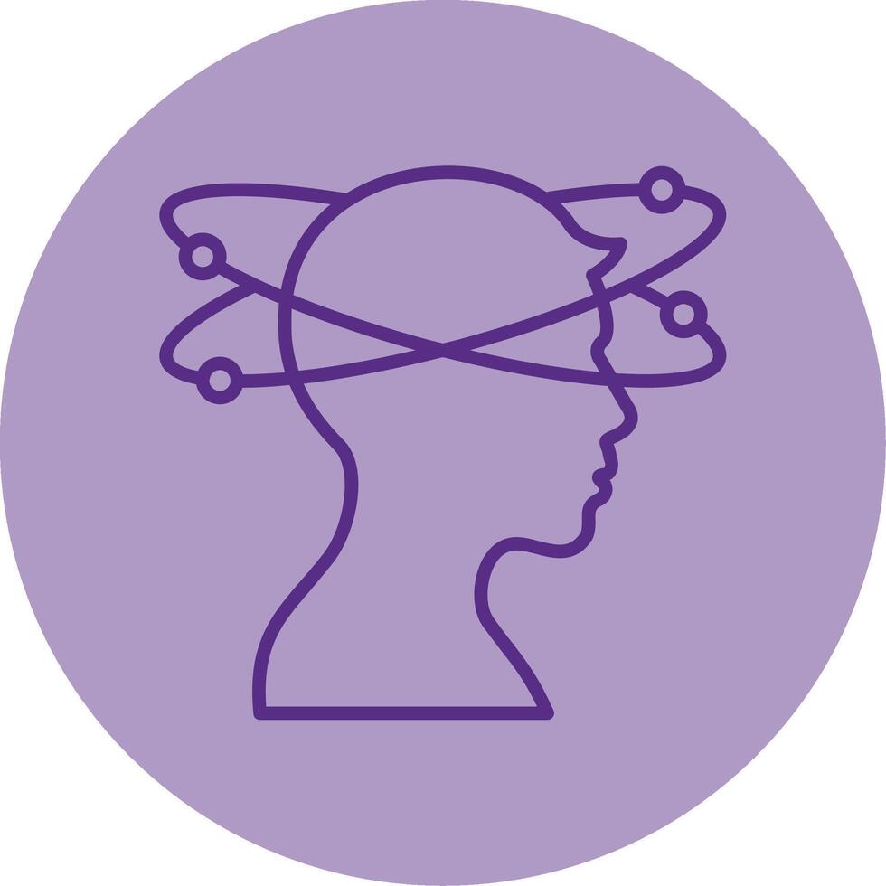 Dizziness Line Dual Tone Circle Icon vector
