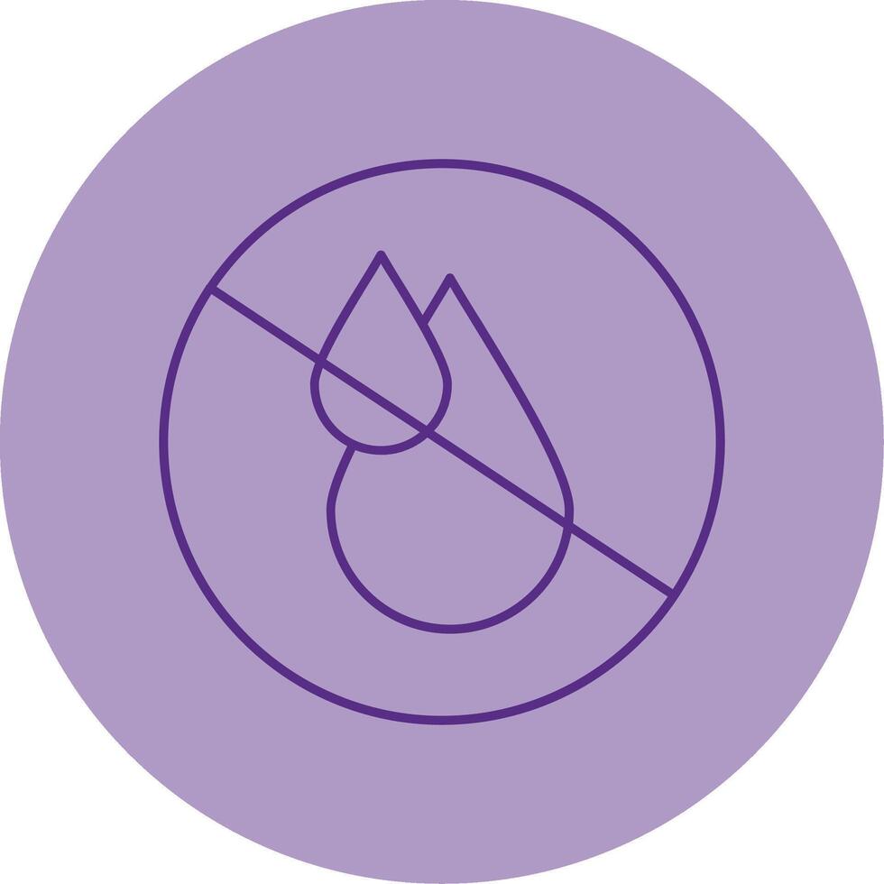 No Potable Line Dual Tone Circle Icon vector