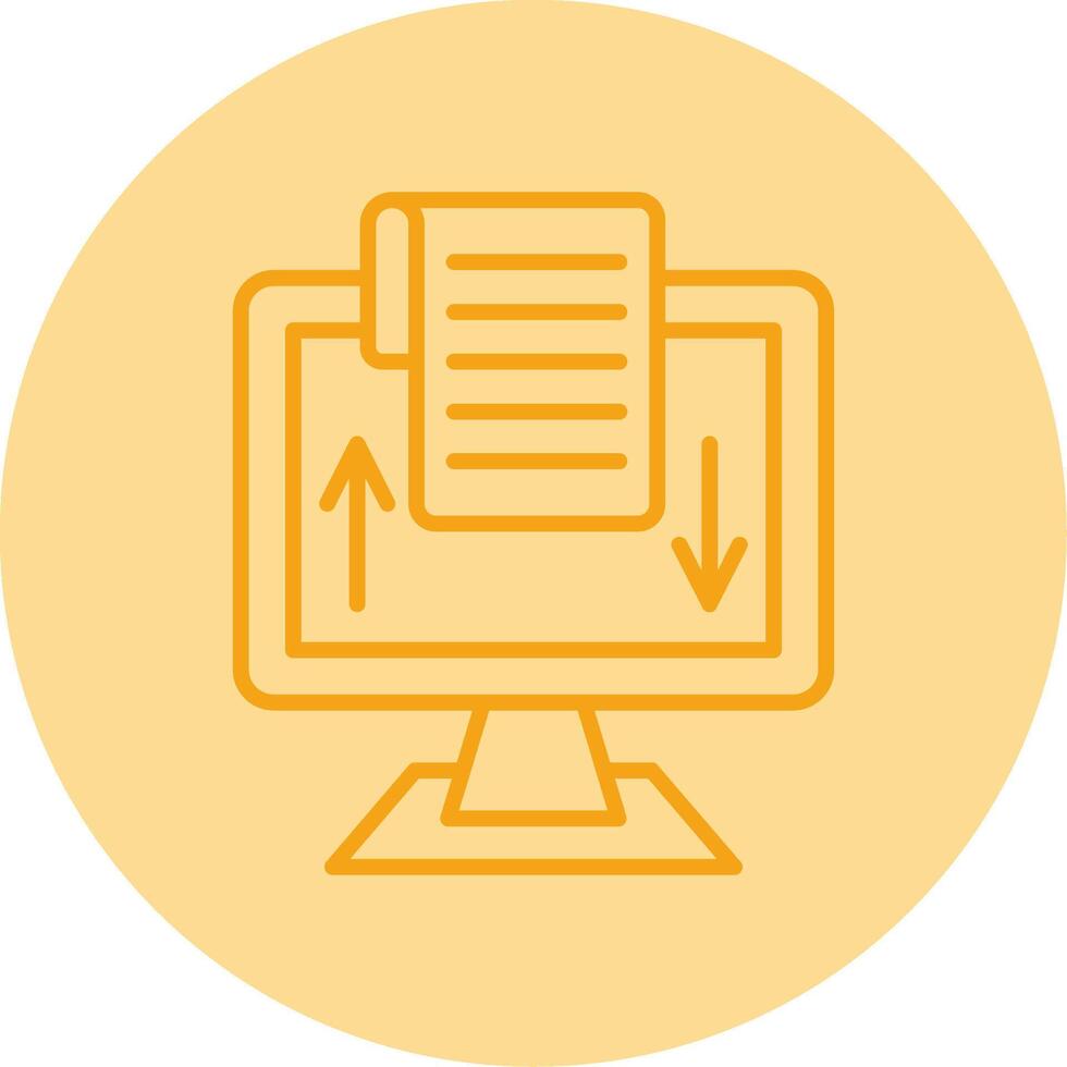 Digitalization Line Dual Tone Circle Icon vector