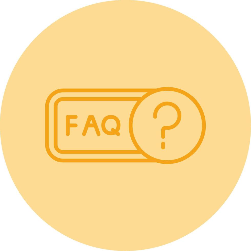 Faq Line Dual Tone Circle Icon vector