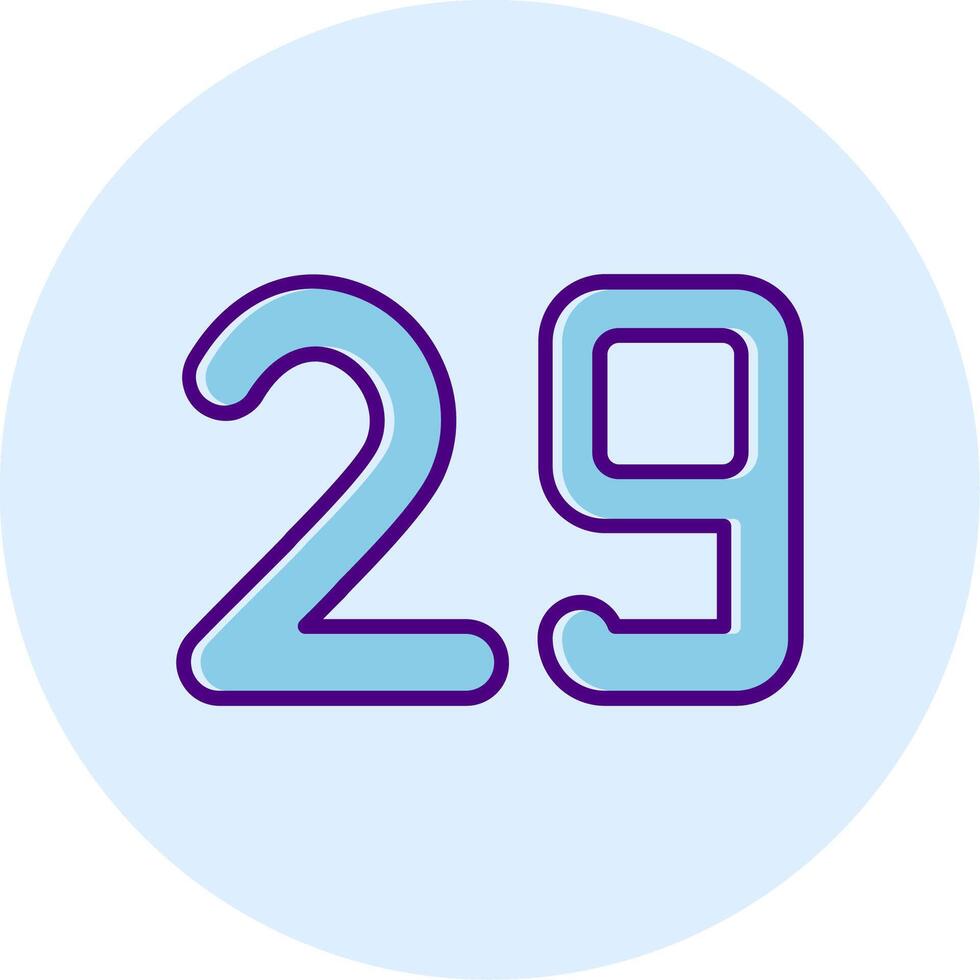 Twenty nine Line Dual Tone Circle Icon vector
