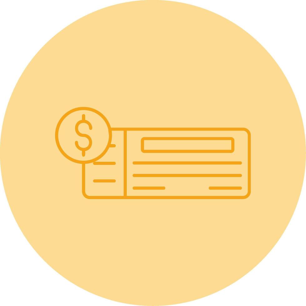 Checkbook Line Dual Tone Circle Icon vector