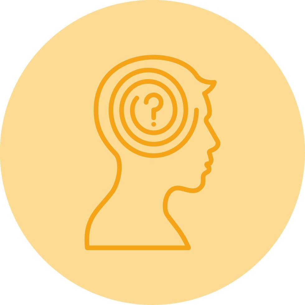 Confusion Line Dual Tone Circle Icon vector