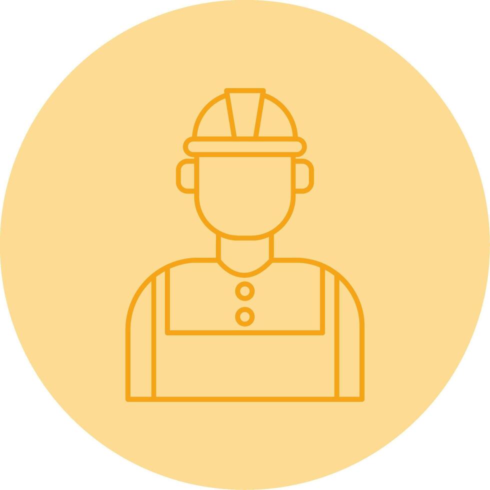 Technician Line Dual Tone Circle Icon vector