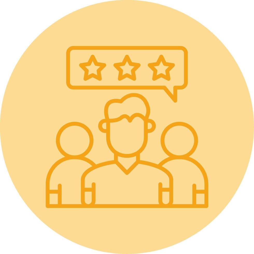 Leadership Rating Line Dual Tone Circle Icon vector