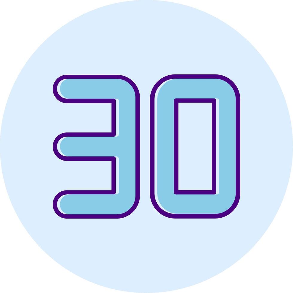 Thirty Line Dual Tone Circle Icon vector