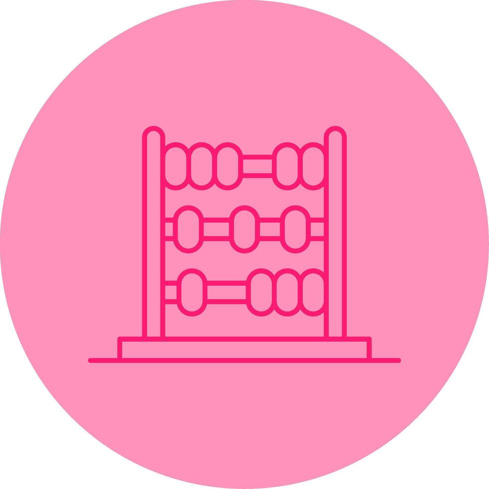 Abacus Line Dual Tone Circle Icon vector