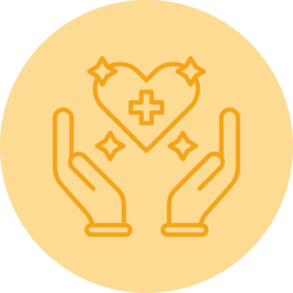 Self Consciousness Line Dual Tone Circle Icon vector