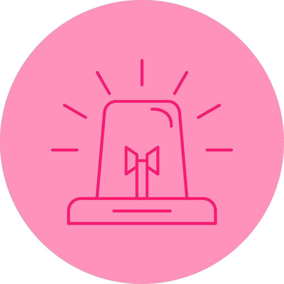 Siren Line Dual Tone Circle Icon vector