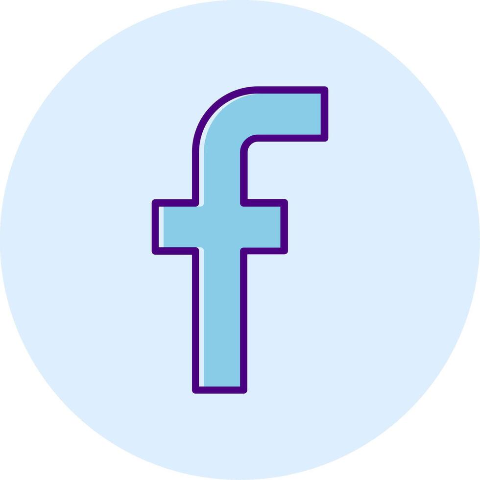 Small f Icon vector