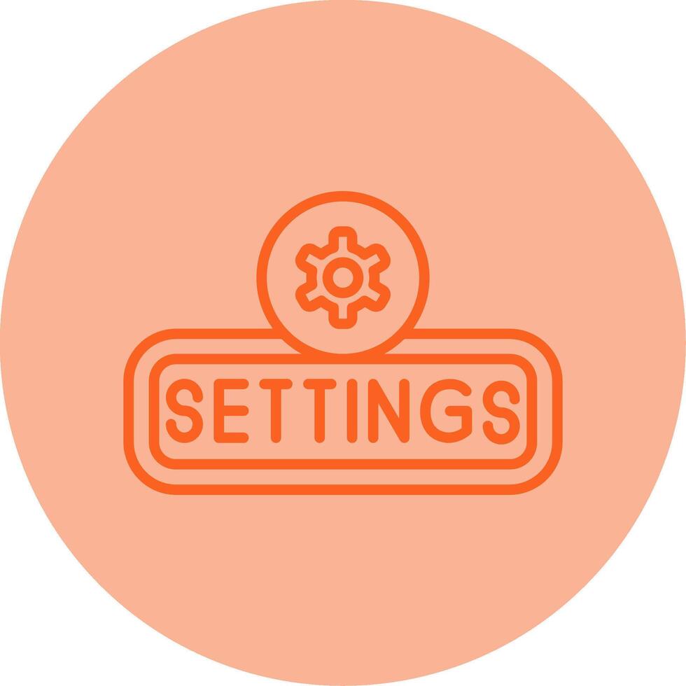 Setting Line Dual Tone Circle Icon vector