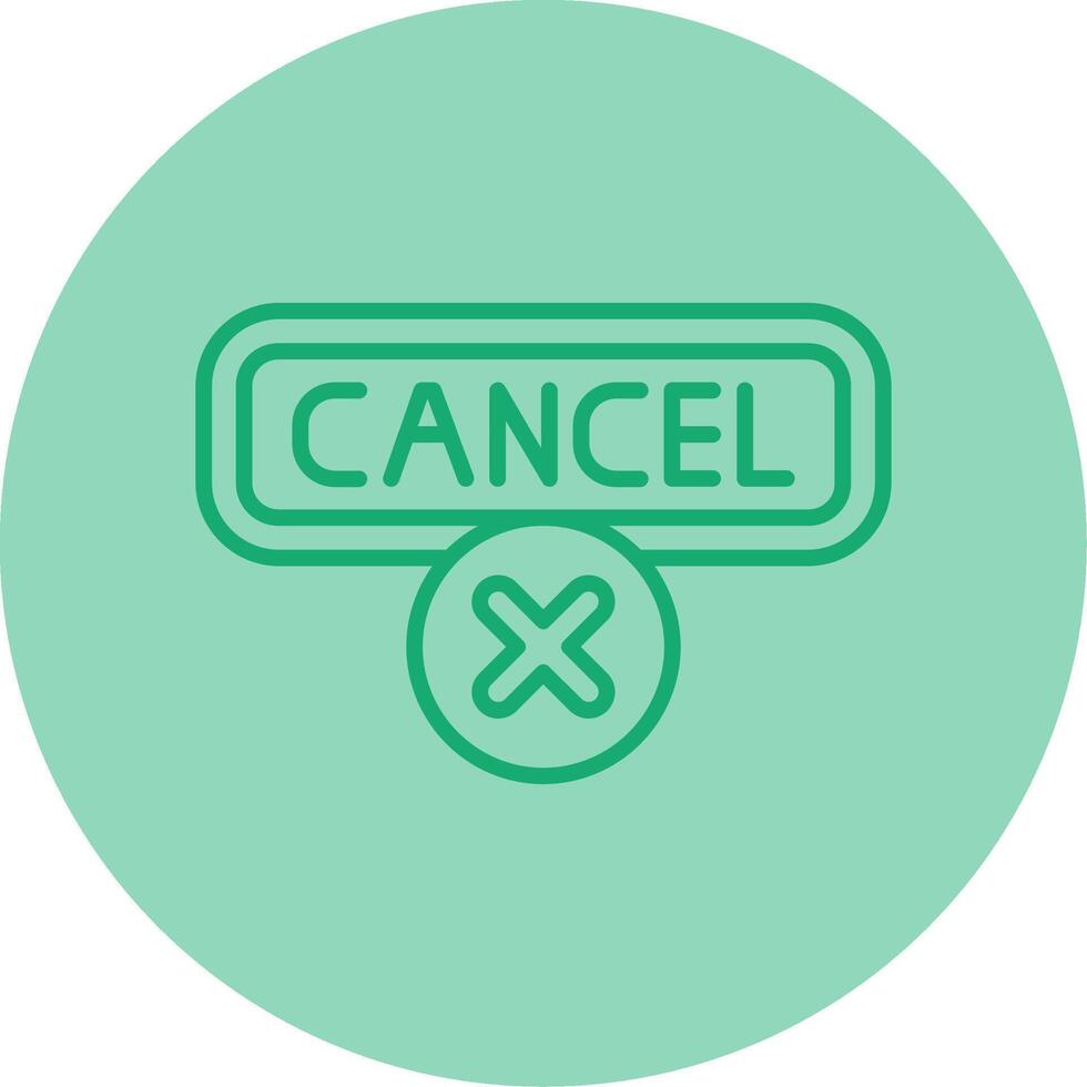 Cancel Line Dual Tone Circle Icon vector