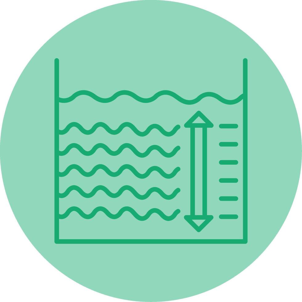 Depth Line Dual Tone Circle Icon vector