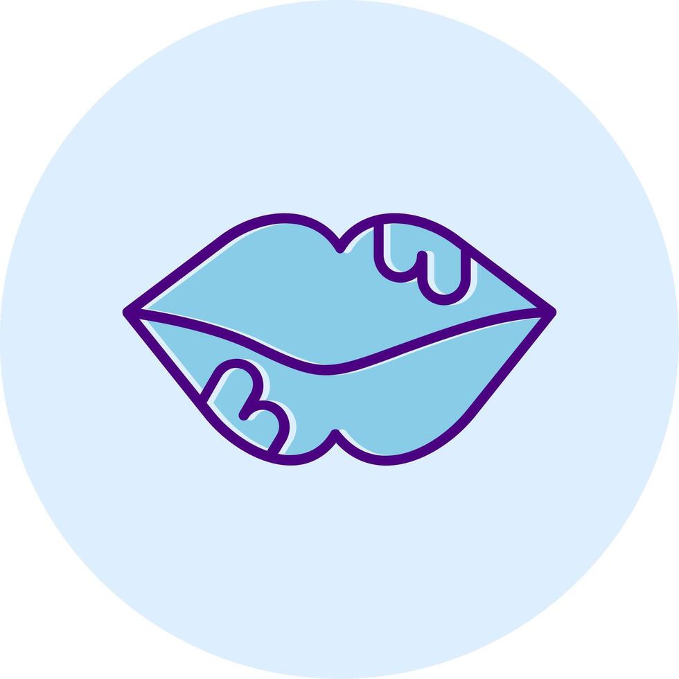 Herpes Line Dual Tone Circle Icon vector