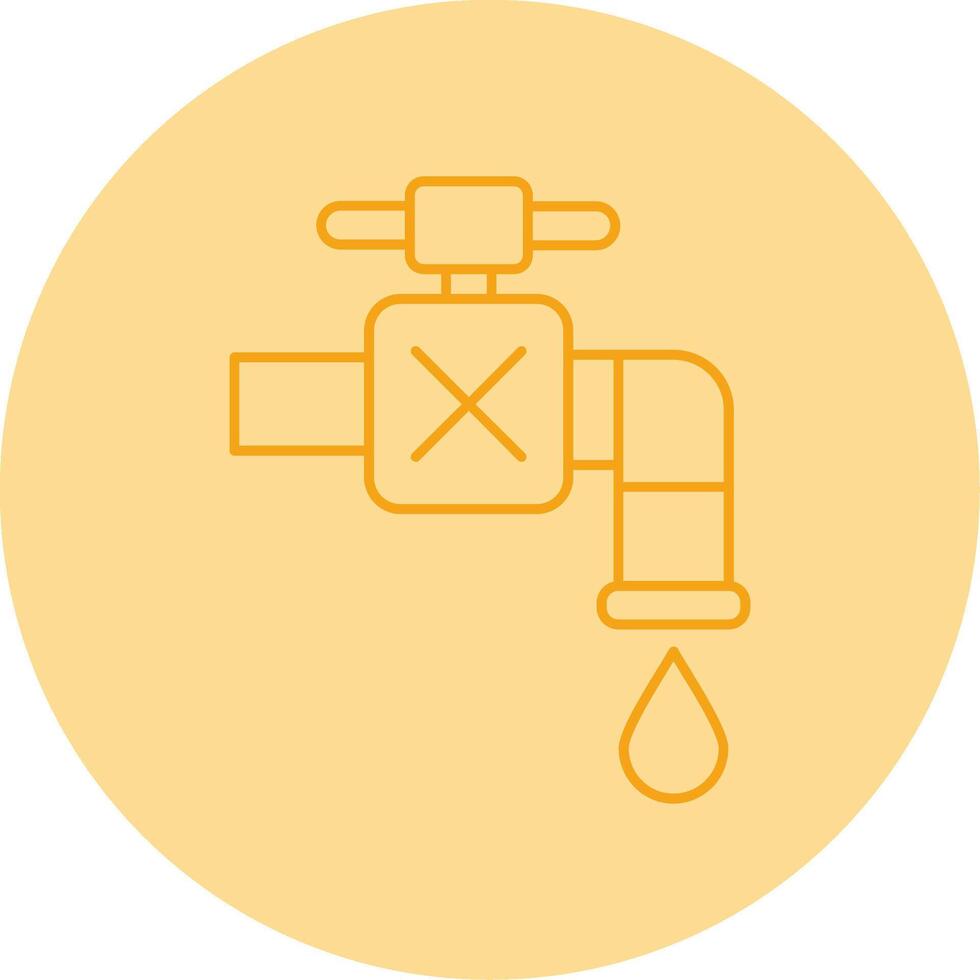 Tap Water Line Dual Tone Circle Icon vector