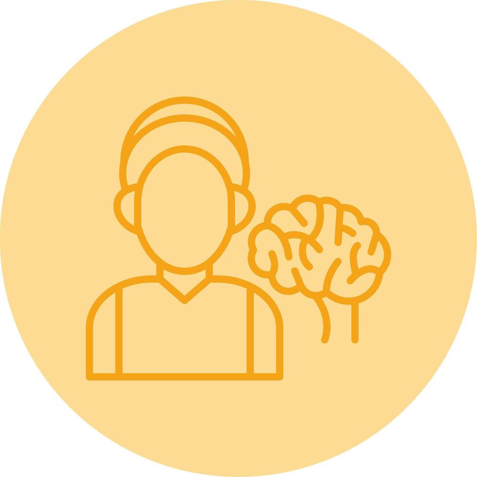 Neurologist Line Dual Tone Circle Icon vector