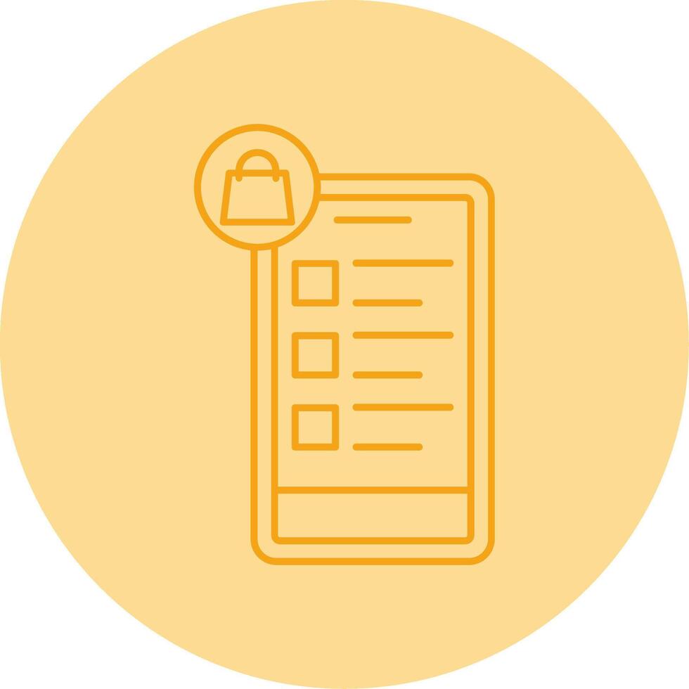OnLine Dual Tone Circle Shopping Wishlist Line Dual Tone Circle Icon vector