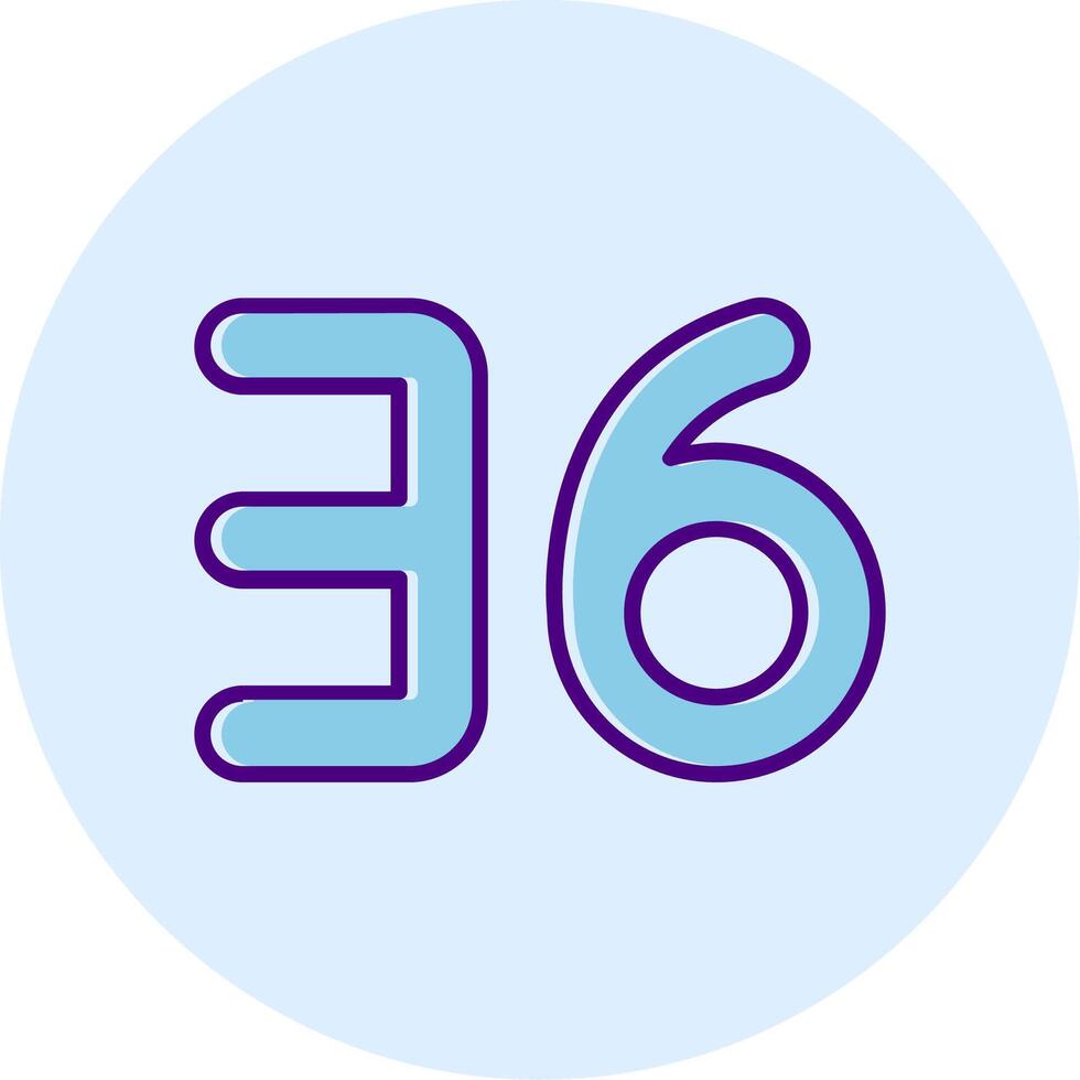 Thirty six Line Dual Tone Circle Icon vector