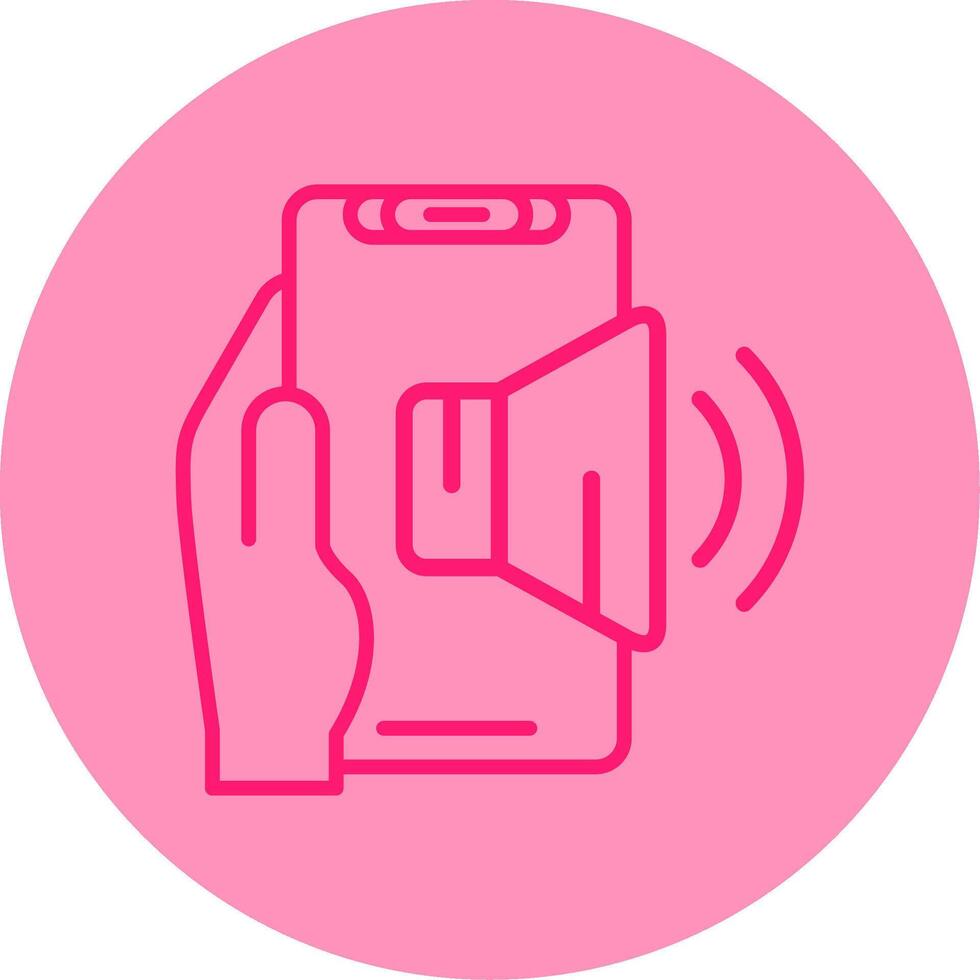 Volume Line Dual Tone Circle Icon vector