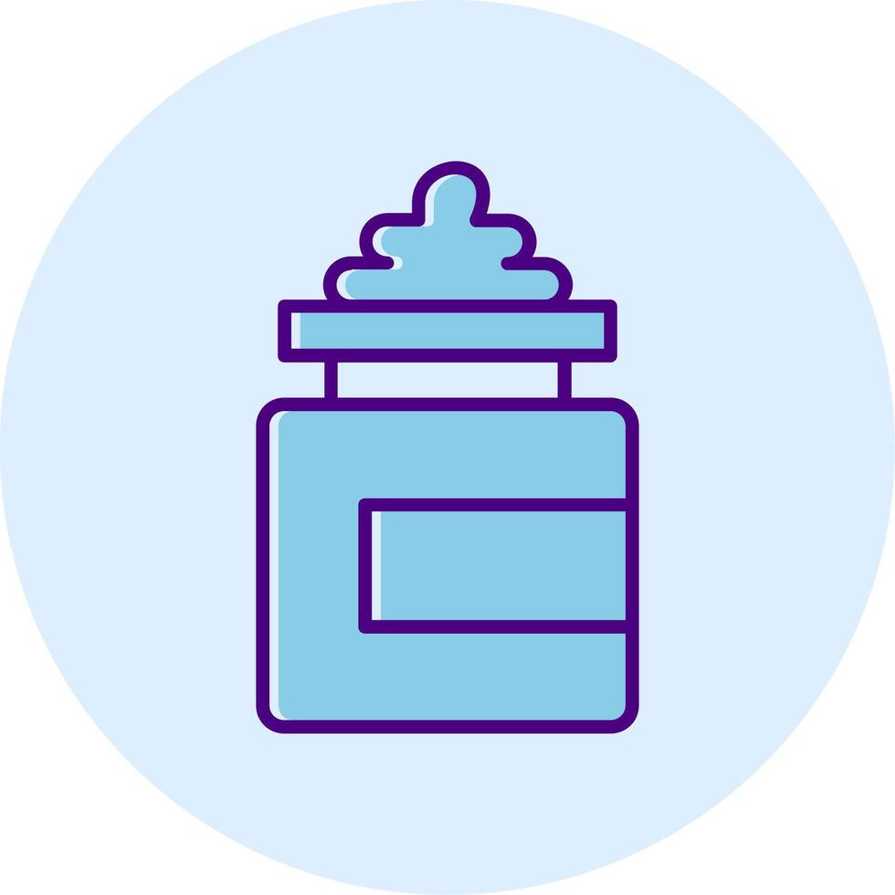 Moisturizer Line Dual Tone Circle Icon vector