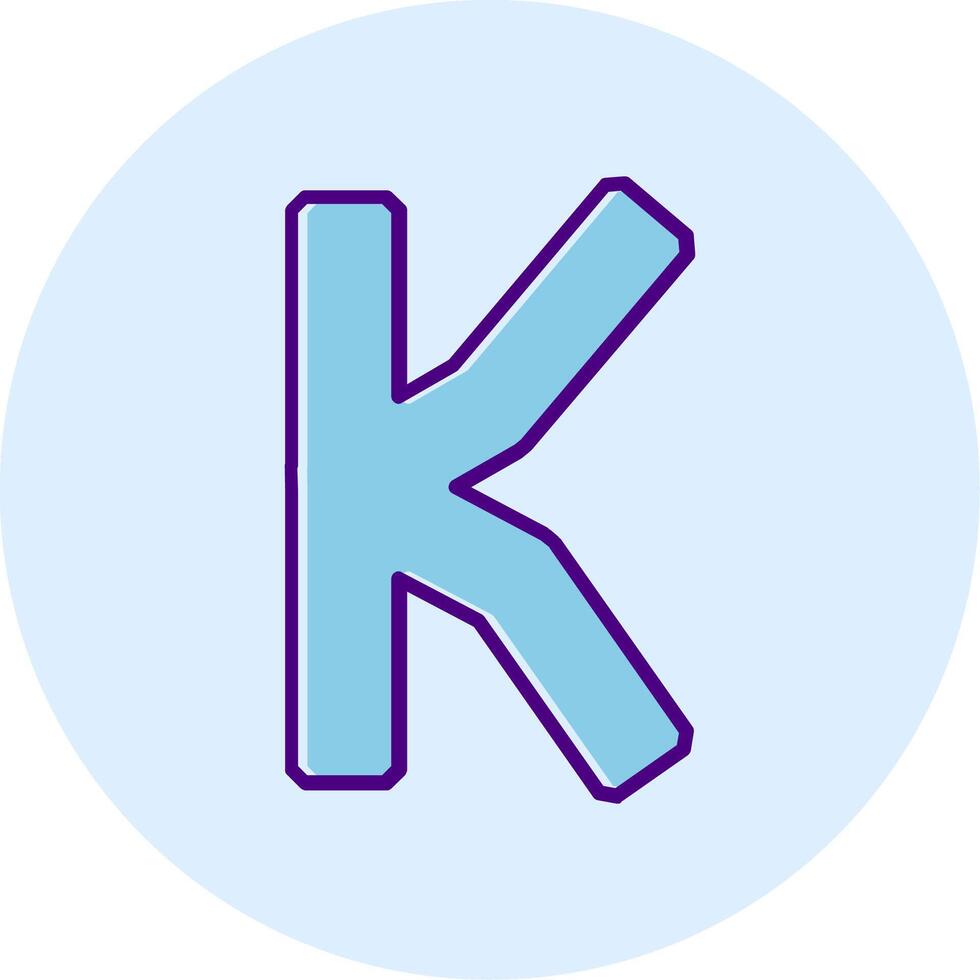 Small k Icon vector