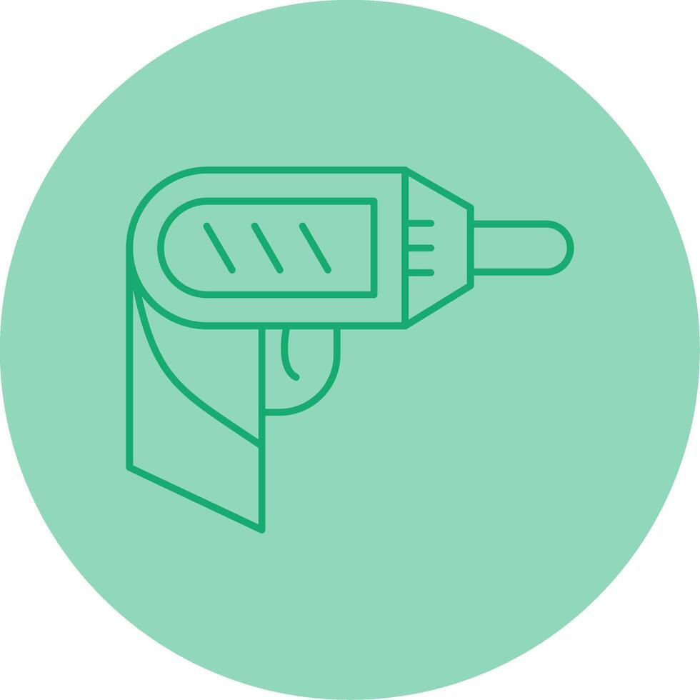 Screwdriver Line Dual Tone Circle Icon vector