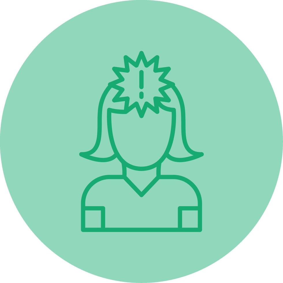 Panic Line Dual Tone Circle Icon vector