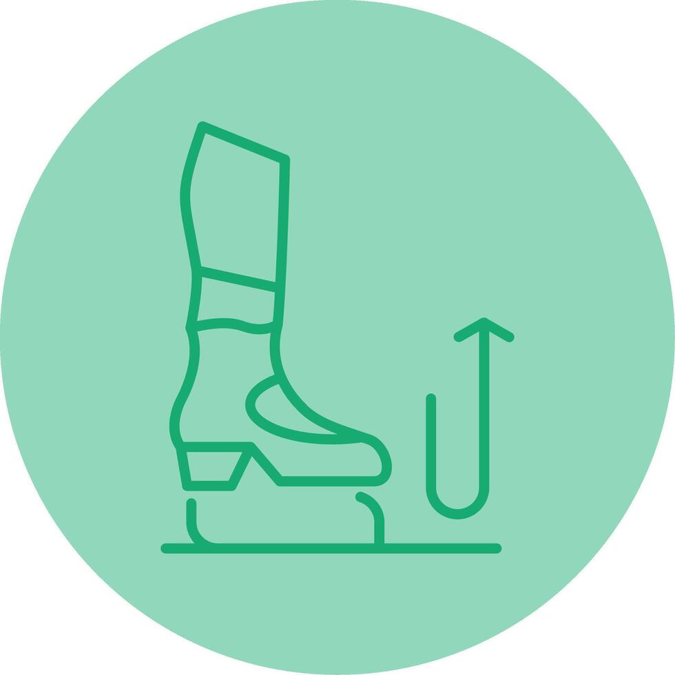 Stomp Line Dual Tone Circle Icon vector