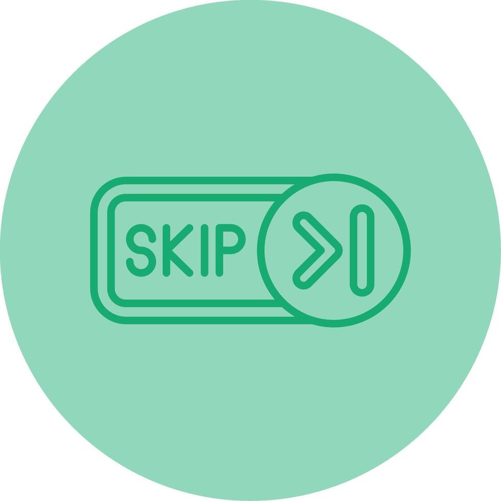 Skip Line Dual Tone Circle Icon vector