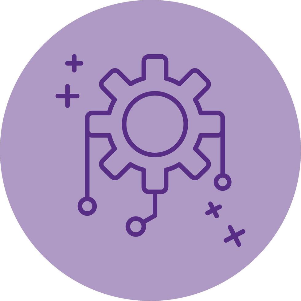 Integration Line Dual Tone Circle Icon vector