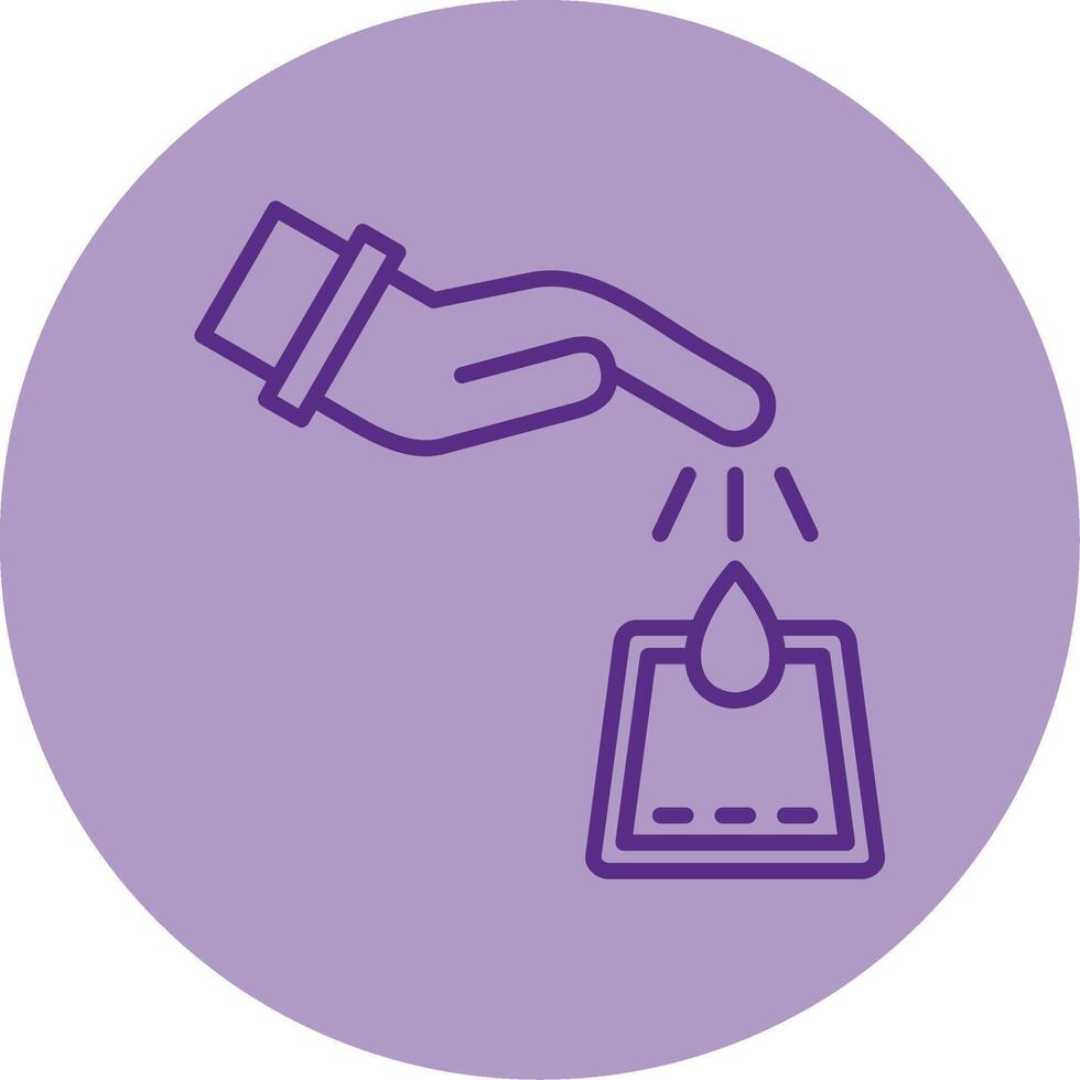 Diabetes Line Dual Tone Circle Icon vector