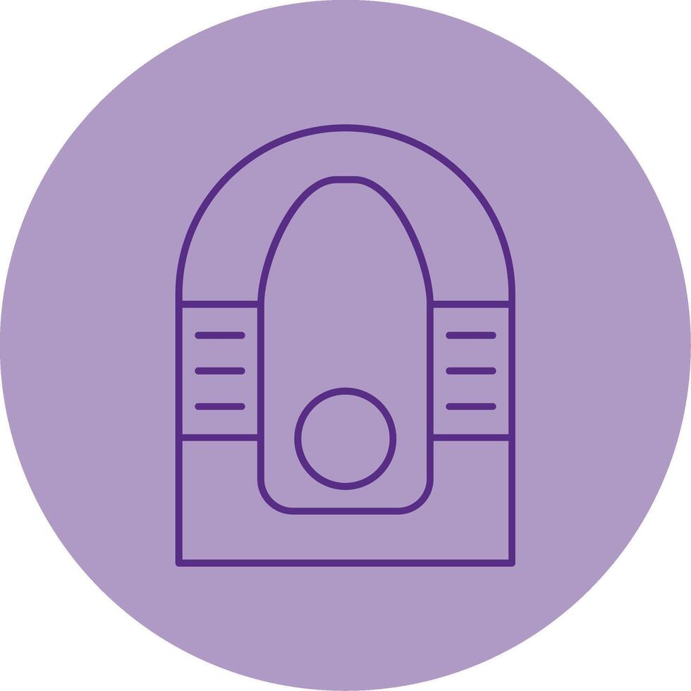 Portable Toilet Line Dual Tone Circle Icon vector