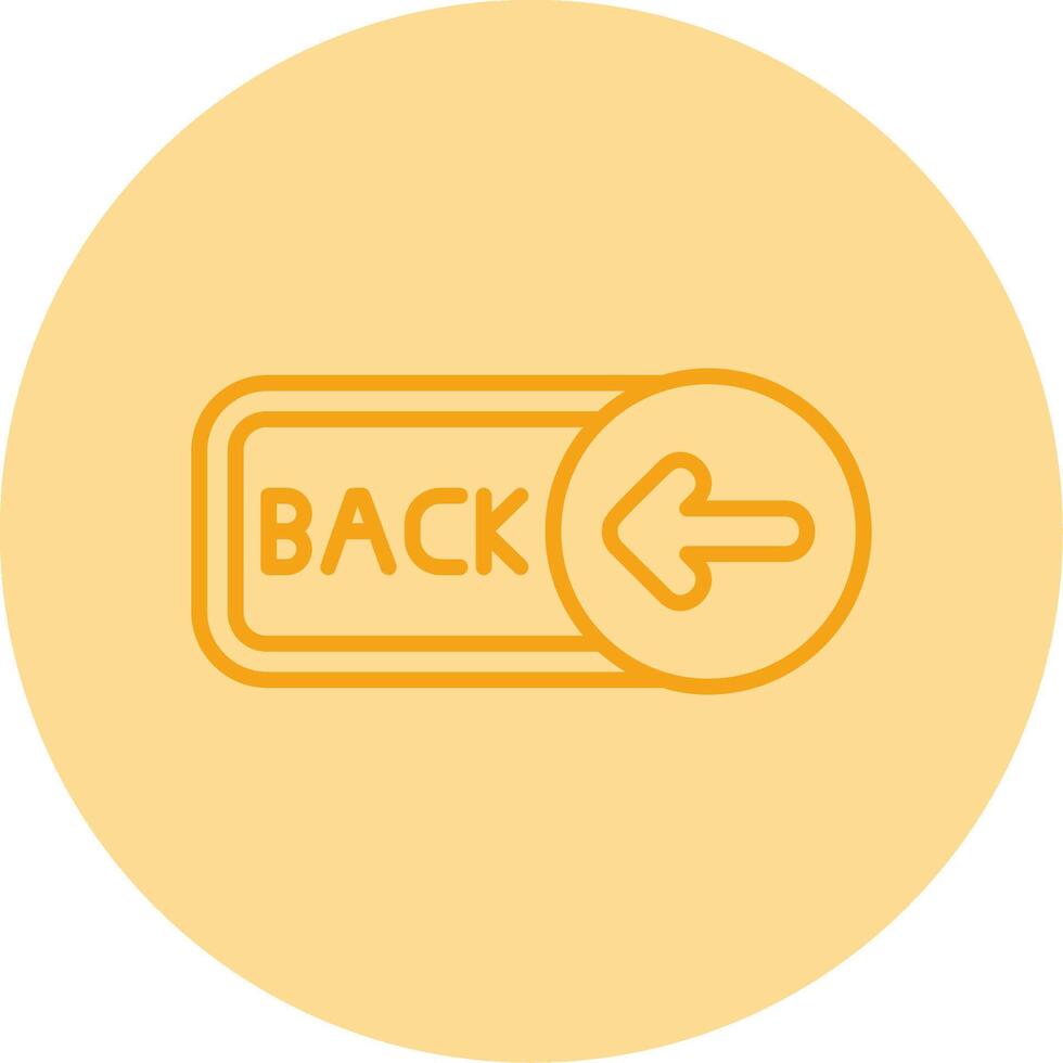 Back Line Dual Tone Circle Icon vector
