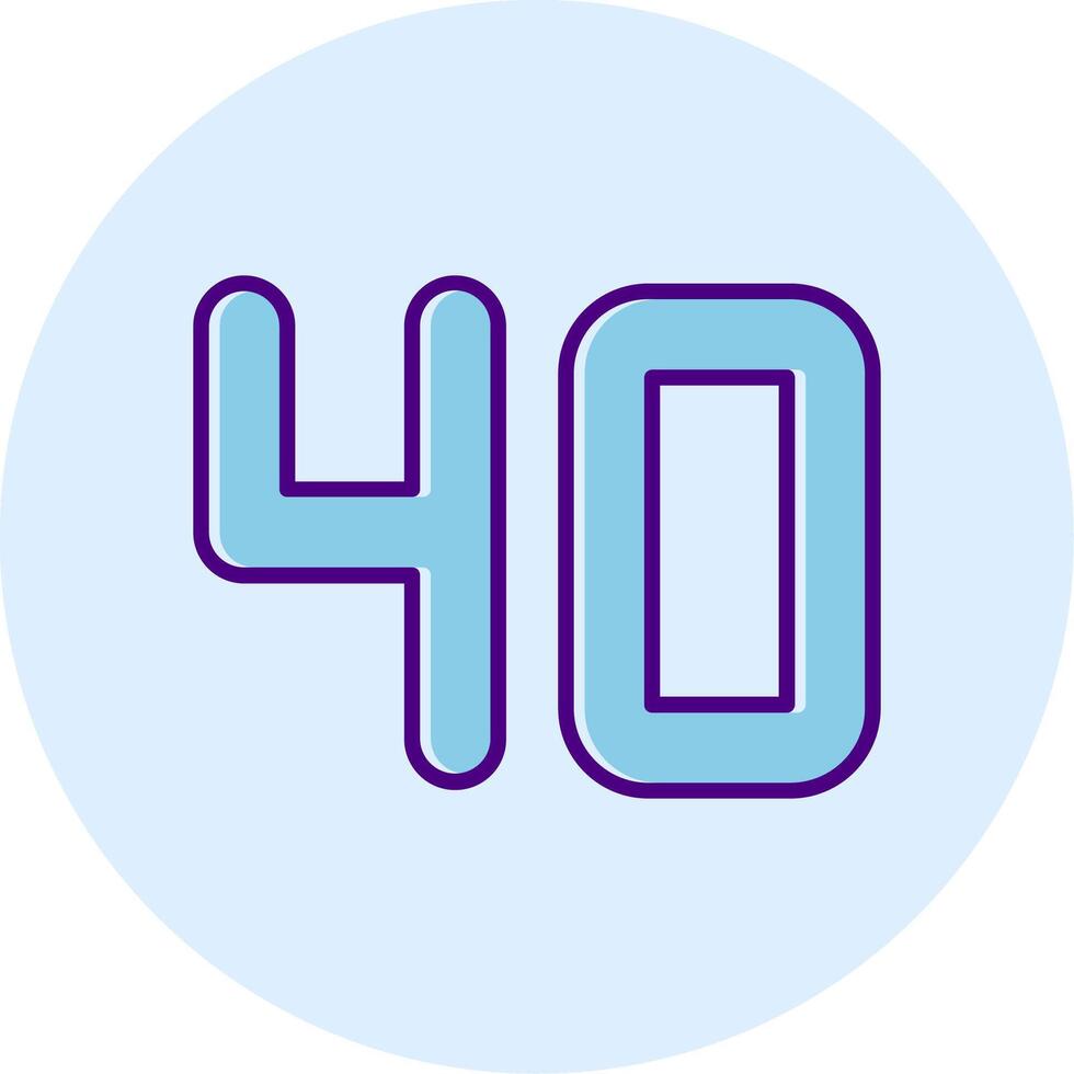 Forty Line Dual Tone Circle Icon vector