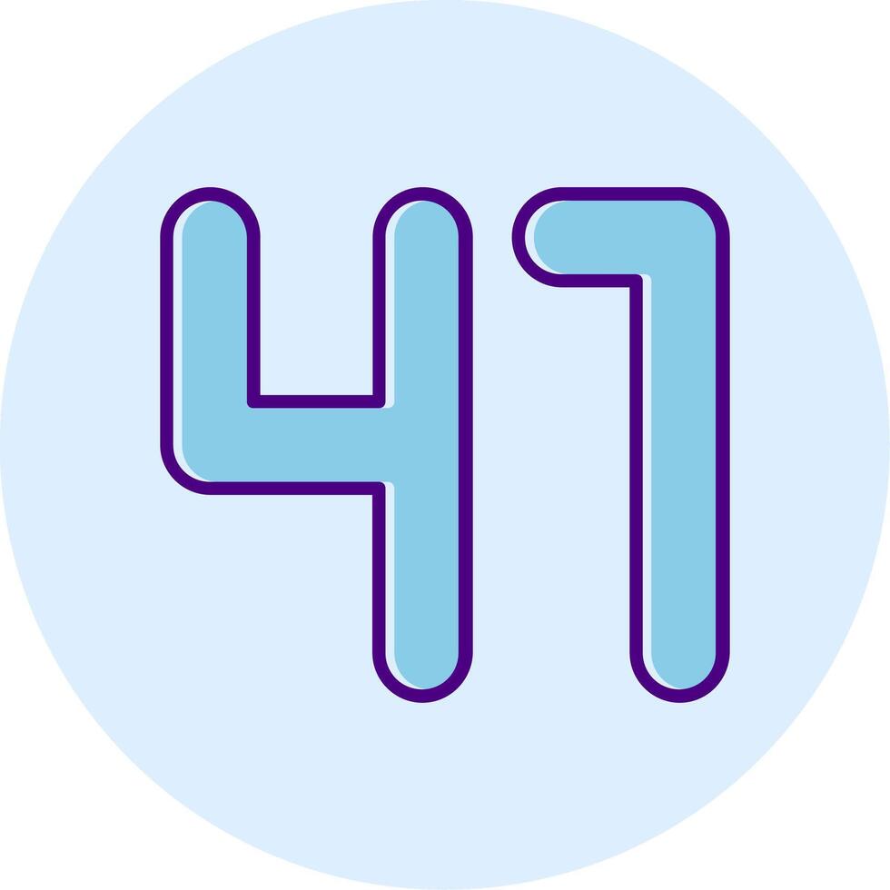 Forty one Line Dual Tone Circle Icon vector