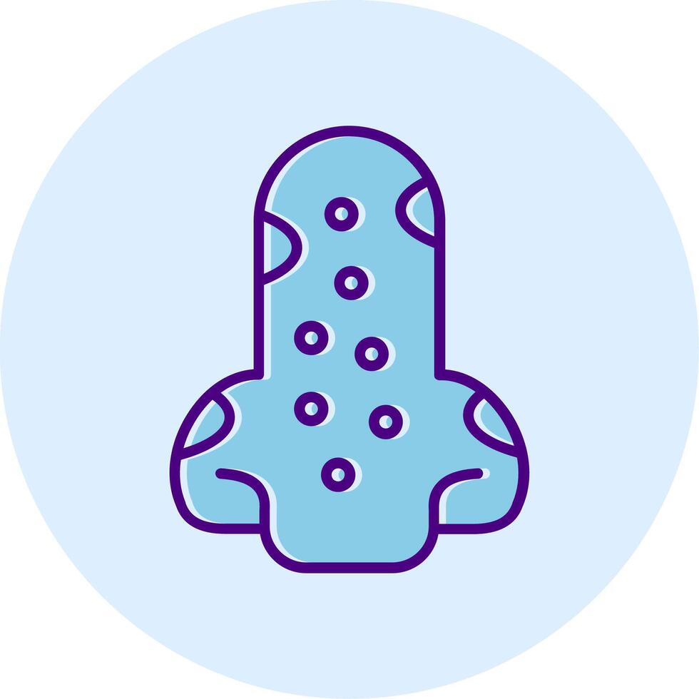 Blackhead Line Dual Tone Circle Icon vector