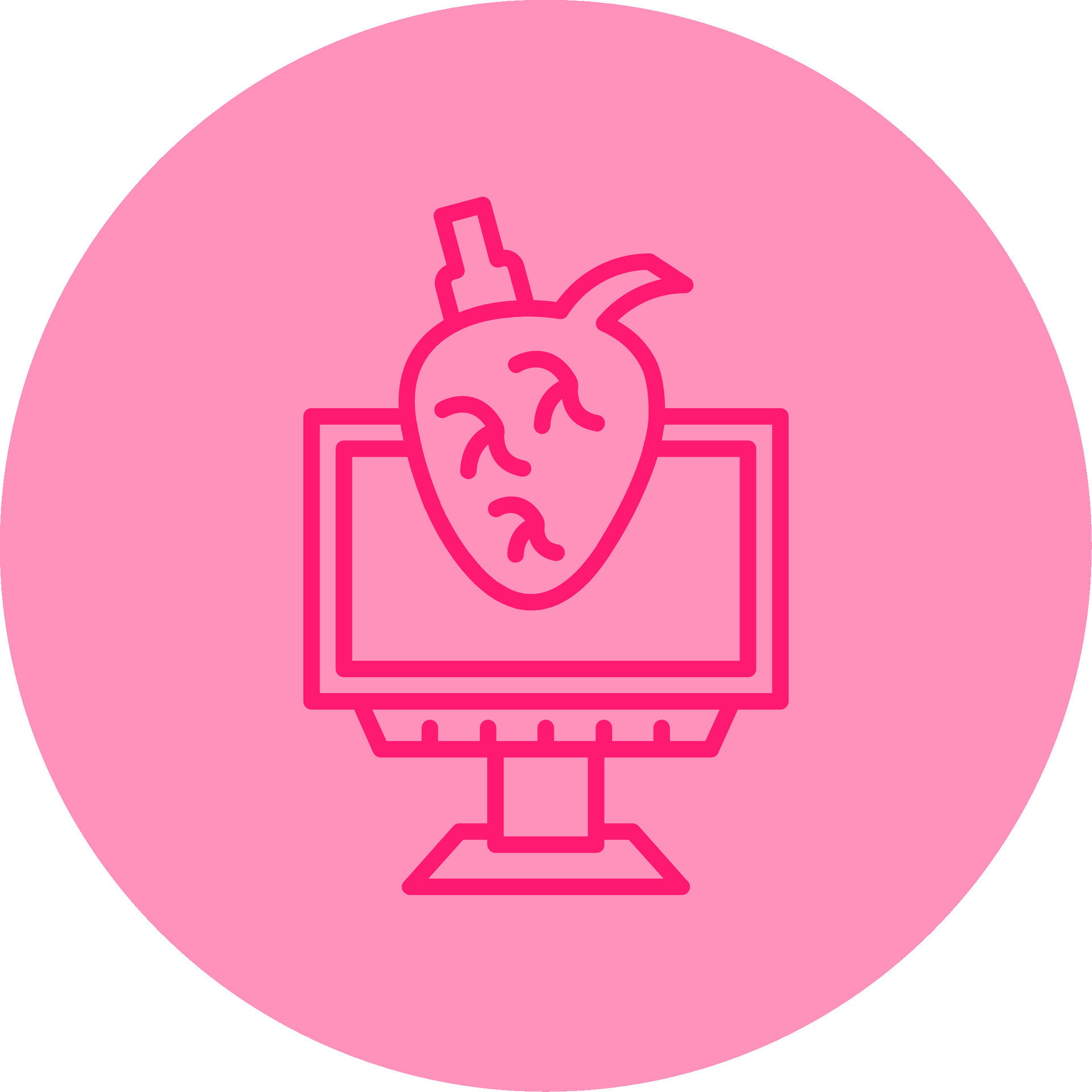 Echocardiography Line Dual Tone Circle Icon 47477018 Vector Art at Vecteezy
