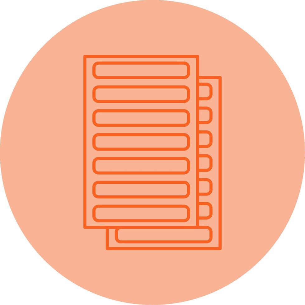 Daily Ledger Line Dual Tone Circle Icon vector