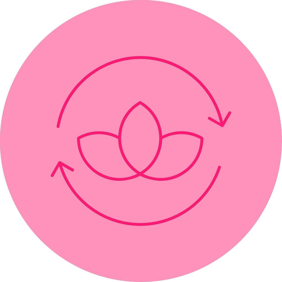 Zero Waste Line Dual Tone Circle Icon vector