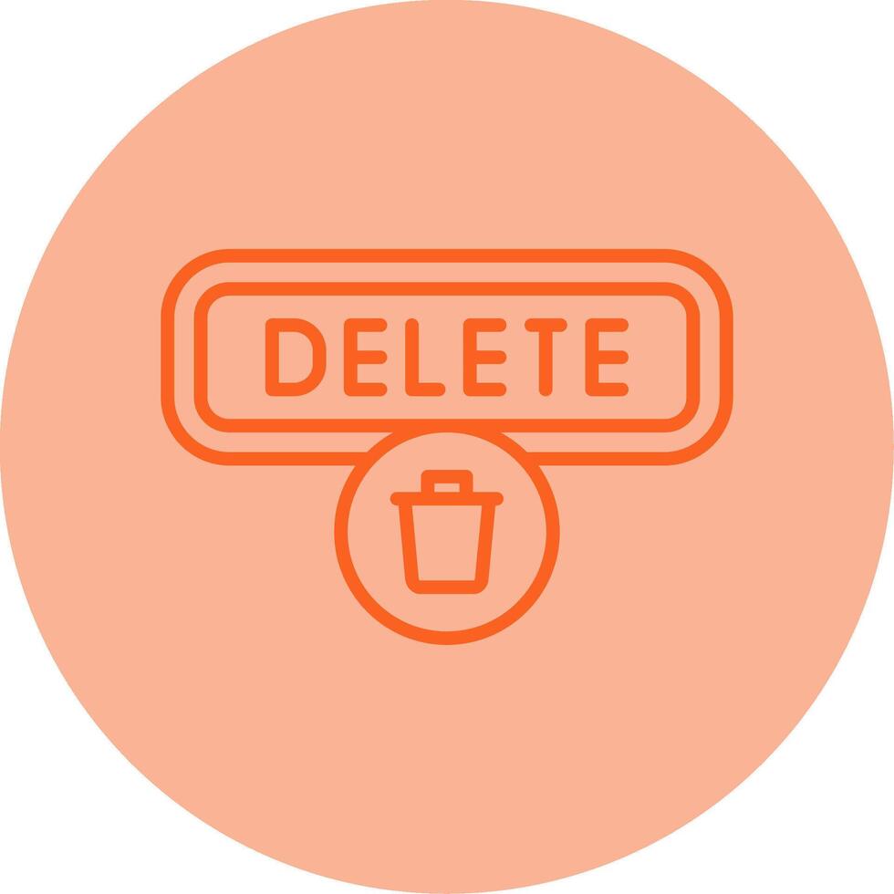 Delete Line Dual Tone Circle Icon vector