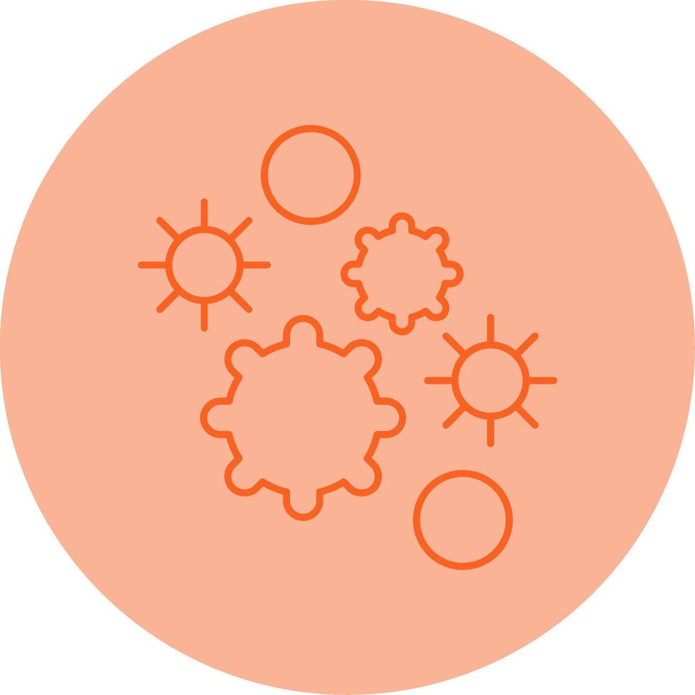 Allergen Line Dual Tone Circle Icon vector