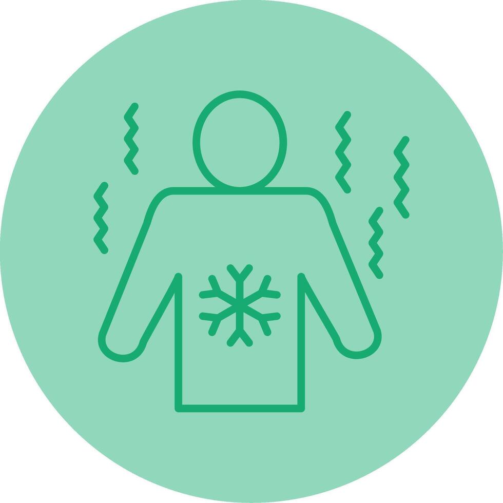 Chills Line Dual Tone Circle Icon vector