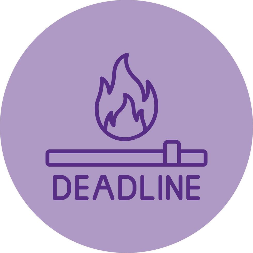 DeadLine Dual Tone Circle Line Dual Tone Circle Icon vector