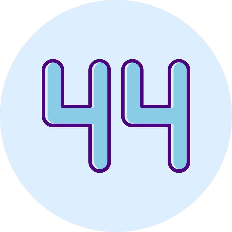 Forty four Line Dual Tone Circle Icon vector