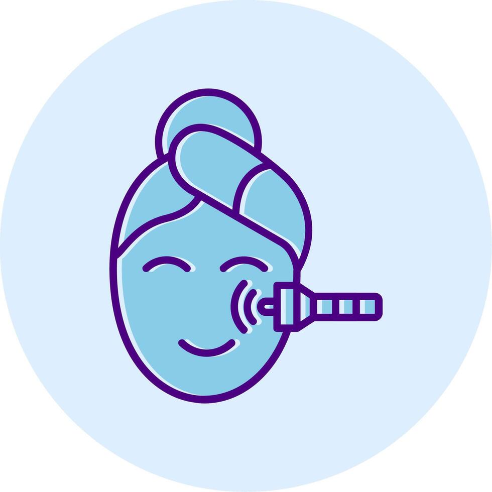 Laser Line Dual Tone Circle Icon vector