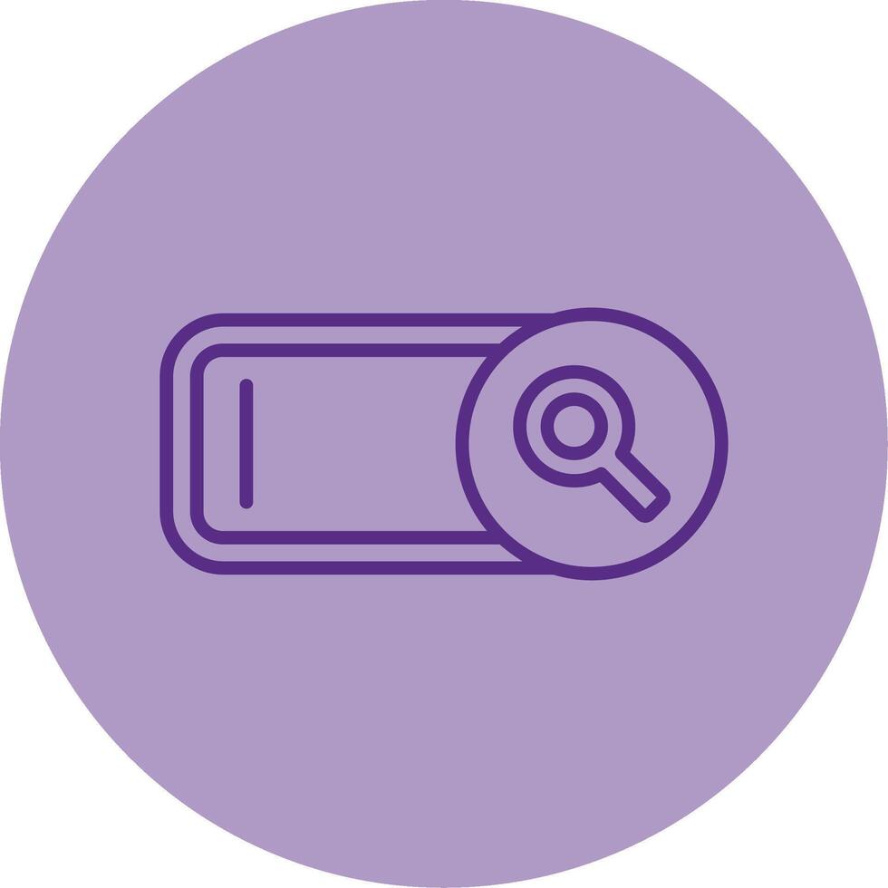 Search Line Dual Tone Circle Icon vector