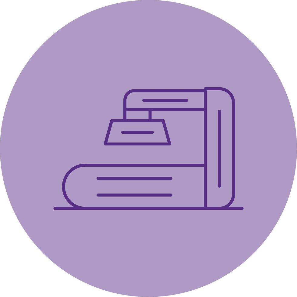 X Ray Scanner Line Dual Tone Circle Icon vector