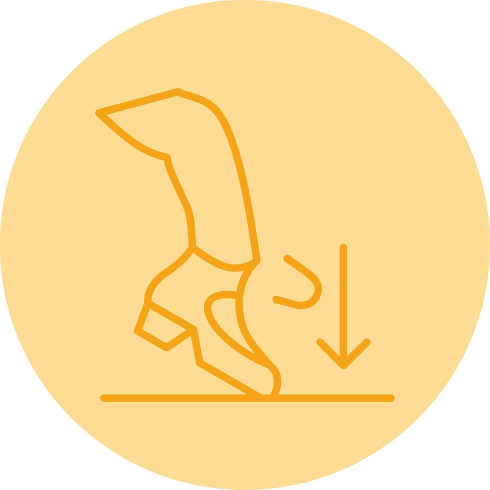 Ball Dig Line Dual Tone Circle Icon vector