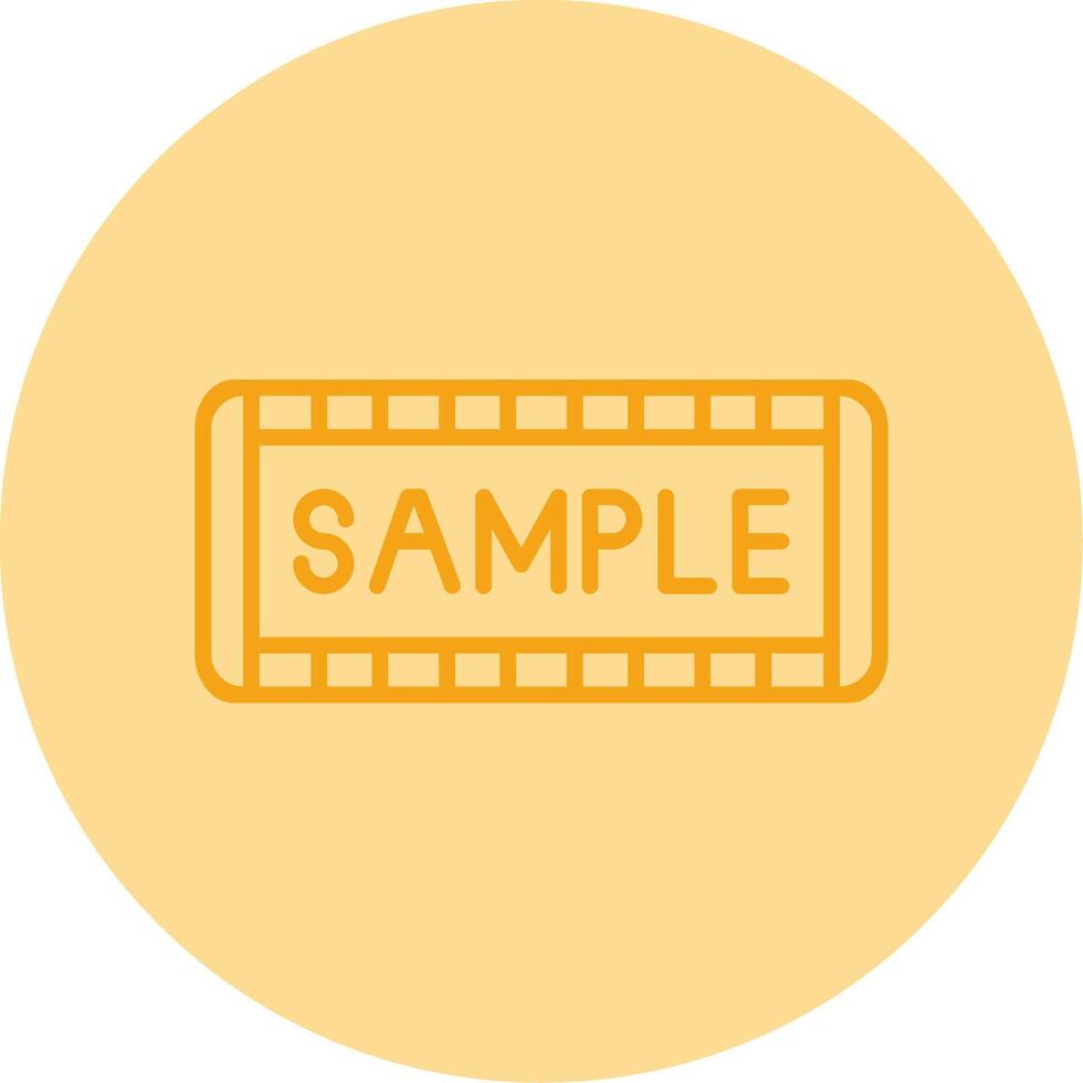 Sample Line Dual Tone Circle Icon vector