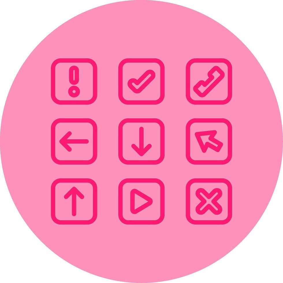 Web Button Line Dual Tone Circle Icon vector